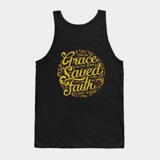 By Grace Through Faith Ephesians 2-8 Christian Tshirt Tank Top